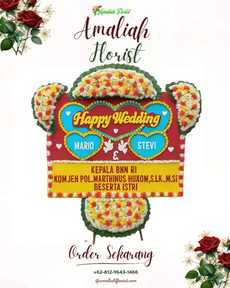 Papan Bunga Pernikahan Pajambon